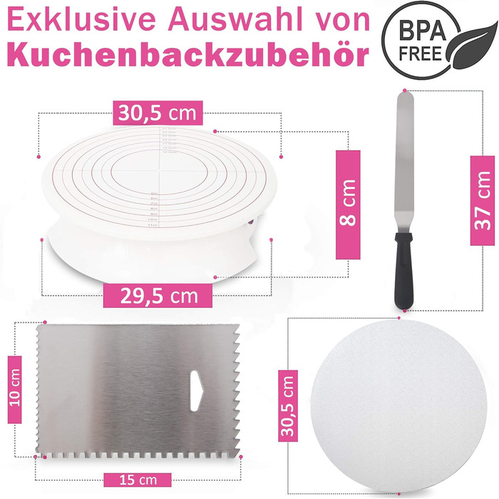 Вращающаяся подставка для торта 30,5 см MoNiRo