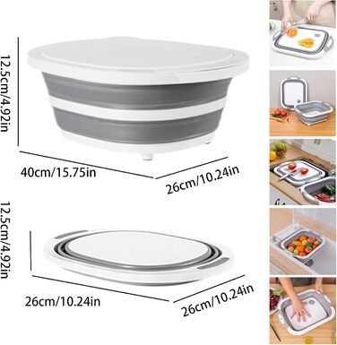 Складная доска 2 в 1 поднос и разделочная доска Generisch