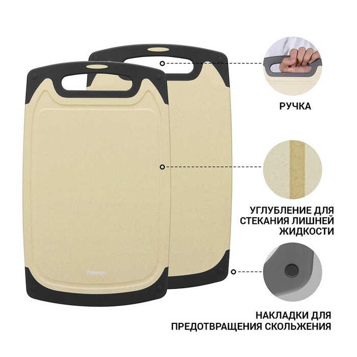 Обробна дошка 40 x 24 x 0,8 см Fissman