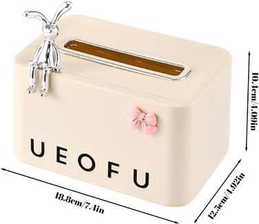 Диспенсер для серветок 18,8 x 12,5 x 10,4, бежевий Qurygin