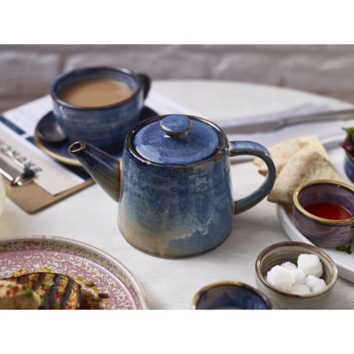 Чайник 500 мл, синій, Terra Porcelain Aqua Blue, GenWare