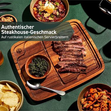 Набір з 4 дерев'яних тарілок для стейків HexClad