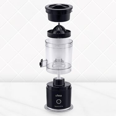 Бездротова акумуляторна електрична соковижималка, портативна, багатофункціональна екстрактор поживних речовин для фруктів, заряджання через USB, ємність 220 мл, без бісфенолу А (бездротовий чорний)