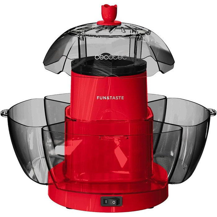 Машина для попкорну 1200 Вт, 4,5 л червона Fun&Taste P'Corn Lotus Cecotec