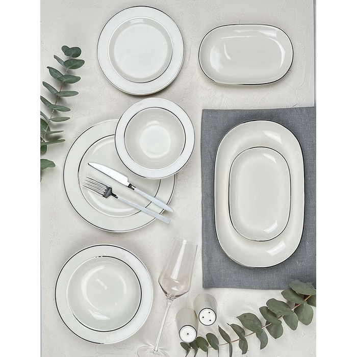 Тарілки сет 53 шт Porser Platin bonsai BNS53YKPRS1081