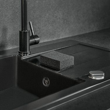 Набір губок для миття посуду 12 шт. чорний Black Sweden Home