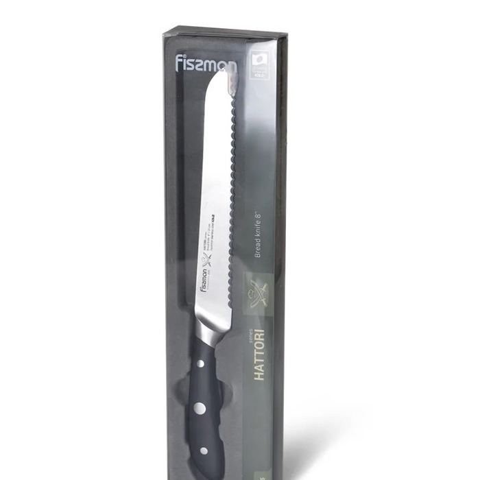 Ніж для хліба Fissman HATTORI 20 см 420J2 сталь (2535)