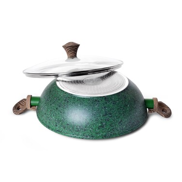 Сковорода ВОК Fissman MALACHITE 30x9 см (4309)