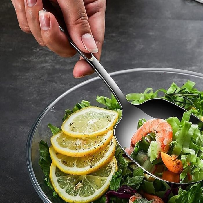 Набор из 4 ложек для сервировки из нержавеющей стали 20,8 см x 6 см Laluky