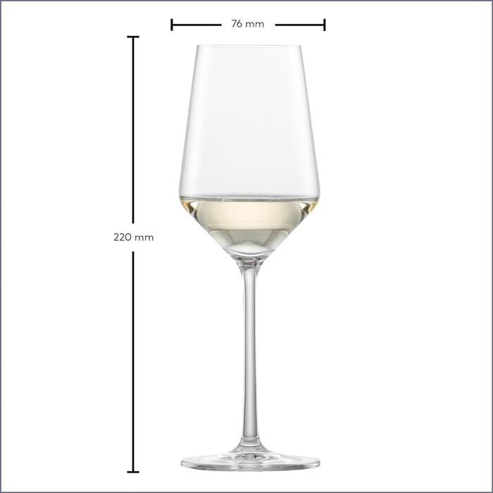 Бокал для белого вина Zwiesel Glas Sauvignon Blanc Pure (набор из 2 шт.), изящные бокалы для белого вина, бокалы для хрусталя Tritan, пригодные для мытья в посудомоечной машине, Сделано в Германии (Заказ No 122314) (Бокал для белого вина Рислинг (2 шт.))