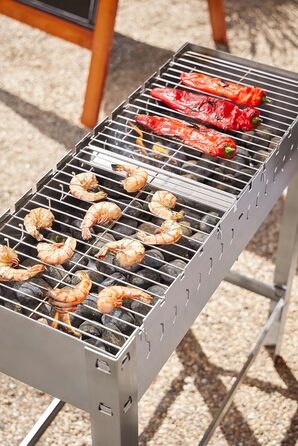 Професійний портативний мангал з 12 шампурами 31 x 81 x 80 см METRO Professional