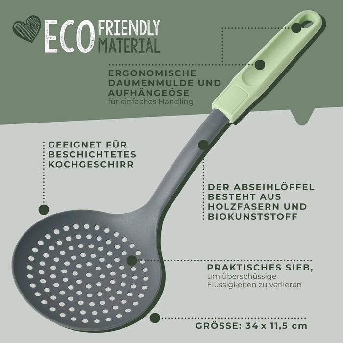 Шумівка 34 см сіро-зелена Ecolution Fackelmann