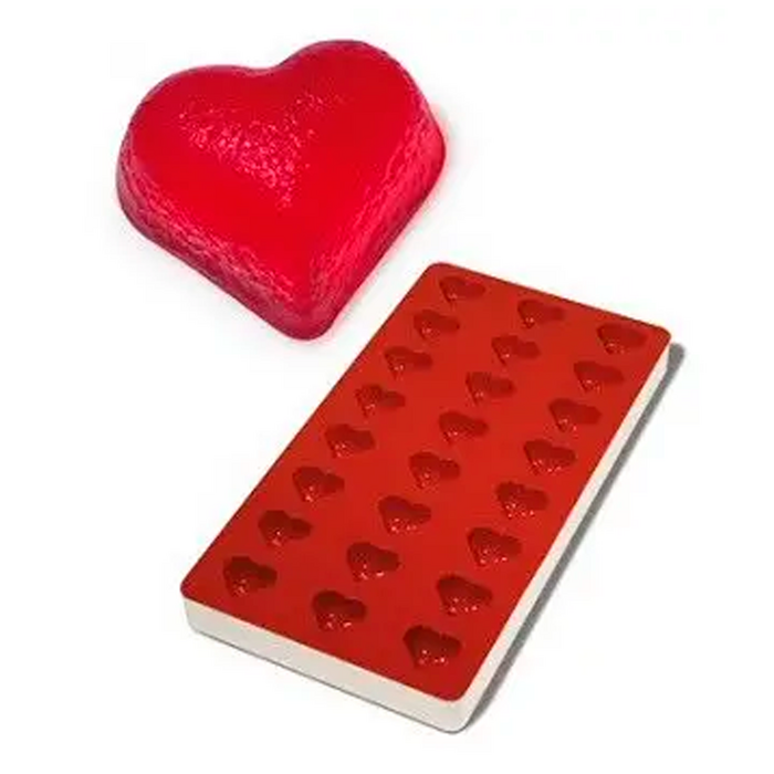 SG03/YL Форма силіконова для мармеладу 'сердце' 34x30 mm, h 18 mm+ пластикова основа