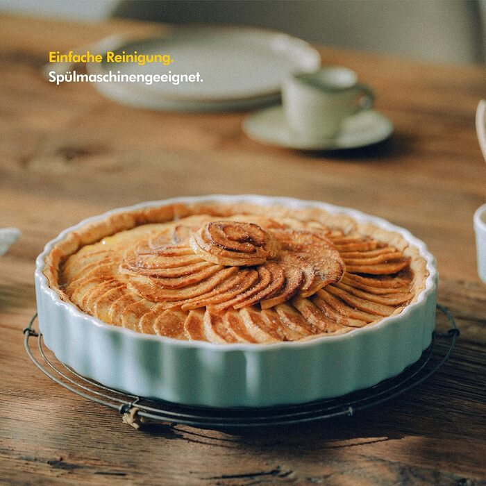 Форма для выпечки керамическая круглая 28 см, розовая KIVY