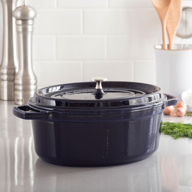 Кокот овальний 27 см, темно-синій Staub