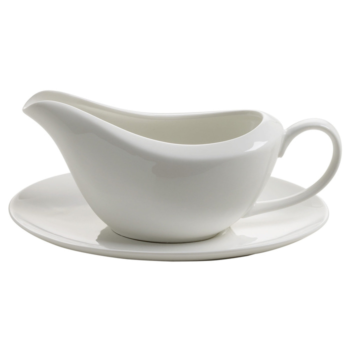 Соусник з блюдцем Maxwell & Williams WHITE BASICS ROUND, порцеляна, 260 мл