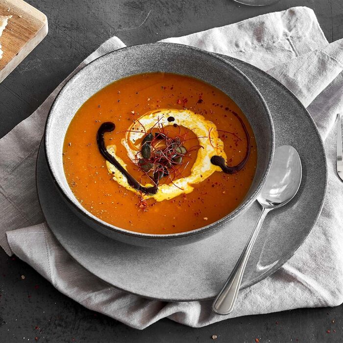 Набор посуды Misty Cliff 24 предм., Столовый сервиз из керамогранита на 4 персоны (набор суповых тарелок из 2 шт.)