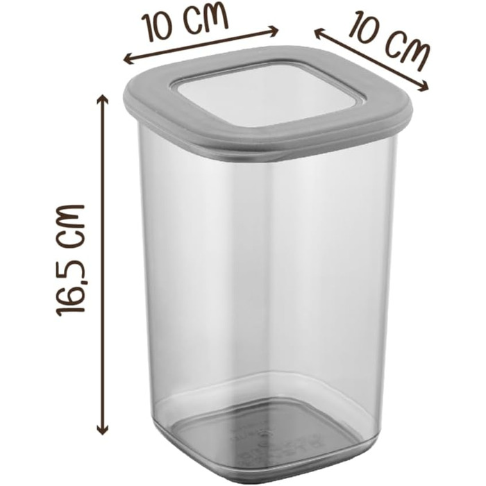 Герметичні банки для зберігання Viwares з кришками Набір з 24 контейнерів для зберігання БЕЗ БІСФЕНОЛУ А Для зберігання борошна та цукру в мюслі Практичний ящик для зберігання кухні для всіх продуктів (набір з 12 антрацитів 1 200 мл)