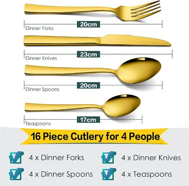 Набір столових приладів 16 предметів Herogo