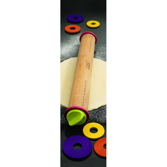 Скалка регульована різнобарвна Adjustable Rolling Pin Joseph Joseph