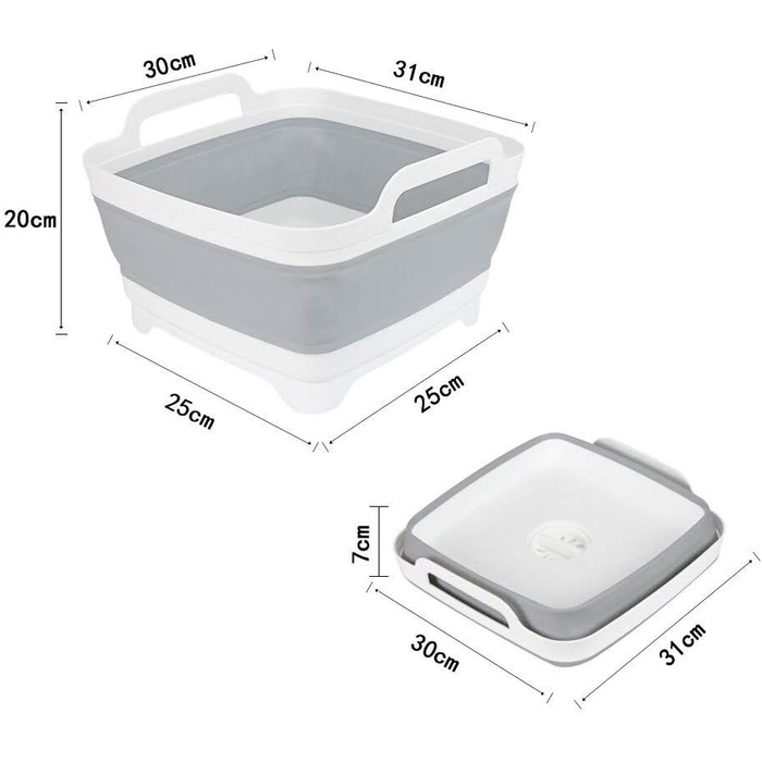Складана чаша для миття посуду для кемпінгу 30 х 31 х 20 см FHzytg
