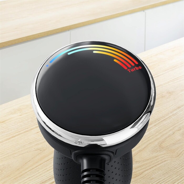 Tefal Блендер заглибний Quickchef+ 1000Вт, 2в1, чаша-800мл, чопер-500мл, турборежим, сріблясто-чорний