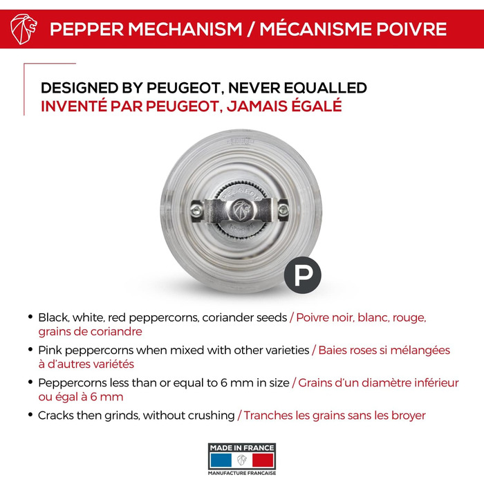 Прозрачный (38 см, мельница для перца), 900822/SME Nancy Acrylic, 6 x 6 x