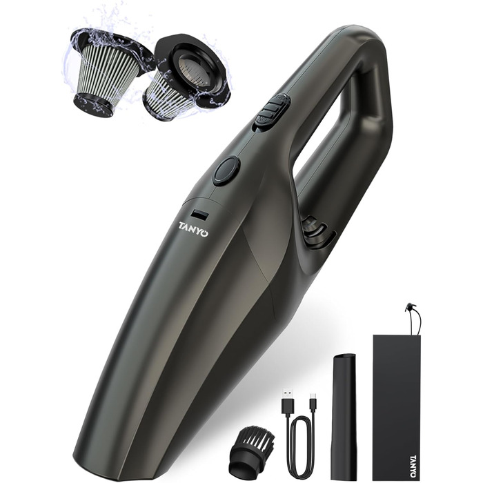 Ручний бездротовий пилосос з акумулятором 80 Вт золотисто-коричневий TANYO