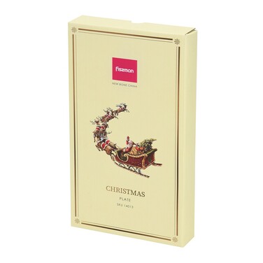 Блюдо Fissman CHRISTMAS прямокутне 25,5х14 cм порцеляна (14013)