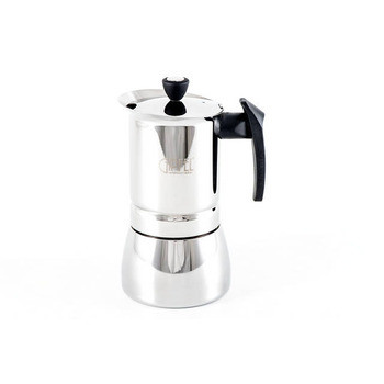 GIPFEL Гейзерная кофеварка VALS 16,0х23,0см/450мл на 9 чашек Материал: Нержавеющая сталь SS 304, SS 430, индукционное дно, ручка nylon PA6 5330 GIPFEL