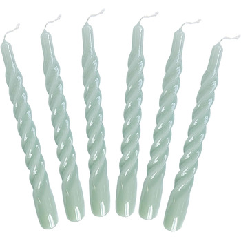 Набір з 6 декоративних свічок 2,2 x 21 см, резедово-зелений Candles with a Twist Kunstindustrien