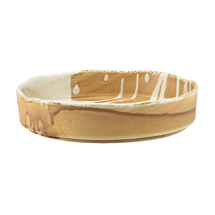 Миска плоская круглая 20.5 см, 820 мл, Terra Porcelain Roko Sand, GenWare