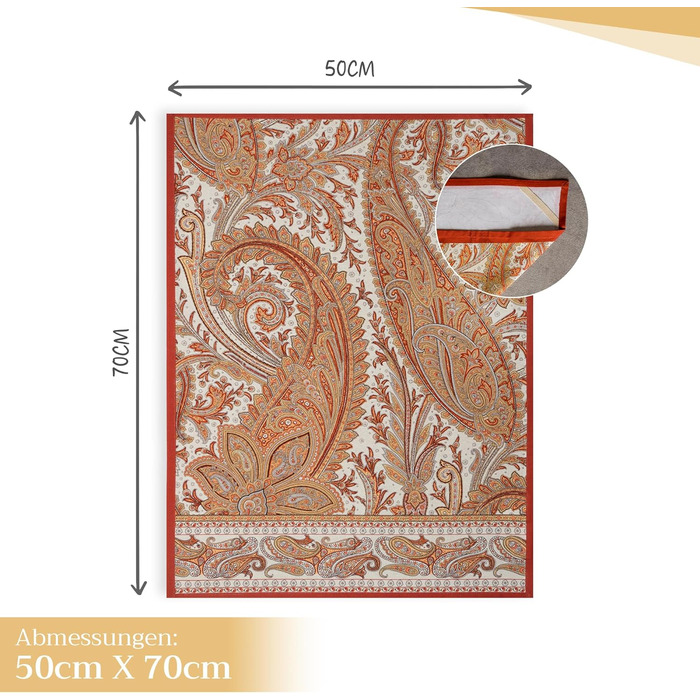 Набір із 3 багатоцільових кухонних рушників Maison d&39 Hermine Rural Christmas, 100 бавовна Барні рушники День подяки/Різдво (50 см x 70 см) (Кашмірський пейслі)