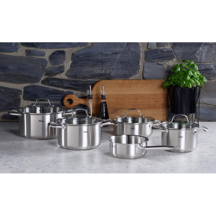 Каструля 3,3 л з нержавіючої сталі зі скляною кришкою 20 см San Francisco Fissler