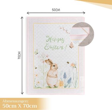 Набір з 3 багатоцільових кухонних рушників Maison d&39 Hermine Rural Christmas, 100 бавовна Барні рушники День подяки/Різдво (50 см x 70 см) (13 - Великодні роси)