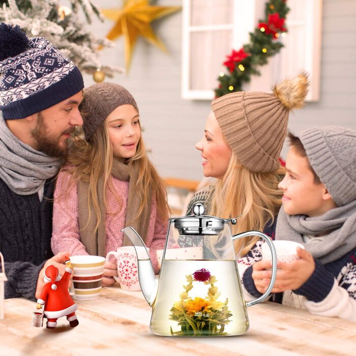 Чайник заварювальний скляний 1,2 л з фільтром для чаю zpose