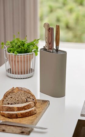 Одиночний ножовий блок без ножа, 17 x 9 см, висота 24 см, (темно-коричневий) Zone Denmark