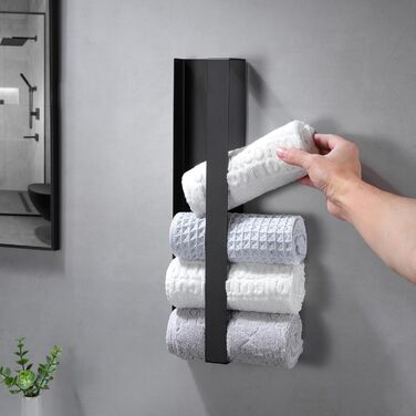 Тримач для рушників 40 см чорний ZUNTO