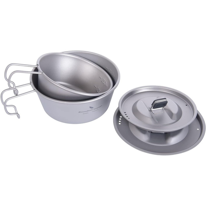 Титанова миска 520 мл Чаша Sierra Bowl Кемпінгова кружка з кришкою та ручкою для підвішування Відкритий горщик Похідна портативна чашка Посуд Легкий туристичний посуд Набір для приготування їжі Ti1098T (350 мл 520 мл Ti1099t)