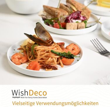 Набор десертных тарелок 18 см, 6 предметов, белые WishDeco