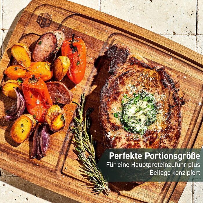 Набір з 4 дерев'яних тарілок для стейків HexClad