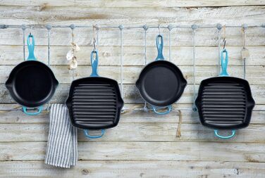 Чавунна сковорода LE CREUSET Signature, кругла, Ø Для всіх типів плит, вкл. підходить для індукції, 1,93 кг, гранатовий, 20182239490422 (карибський, 23 см)