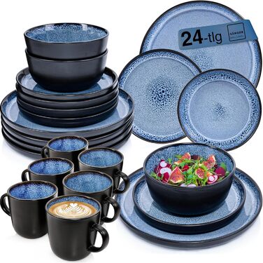 Кам&39яні миски для пасти, 6 предметів, набір мисок для пасти на 6 осіб, набір мисок, придатний для миття в посудомийній машині та мікрохвильовій печі, велика багатофункціональна миска темно-сірого кольору 750 мл VALUE COLLECTION (Aruba, комбінований набі