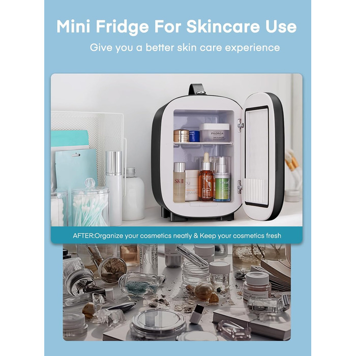 ‎Міні-холодильник 5 л, чорний FOHERE