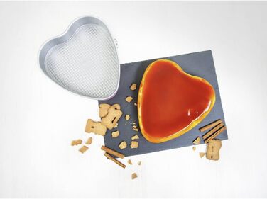 Творча студія Zenker Z7480 Ø 26 см, форма для випічки з плоским дном, кругла форма для торта з антипригарним покриттям, креативна випічка (колір рожевий, сріблястий), кількість (форма для роз'єму серця)