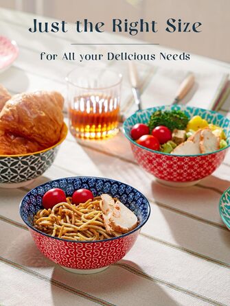 Набор из 6 пиал для хлопьев 680 мл, разноцветный Dowan