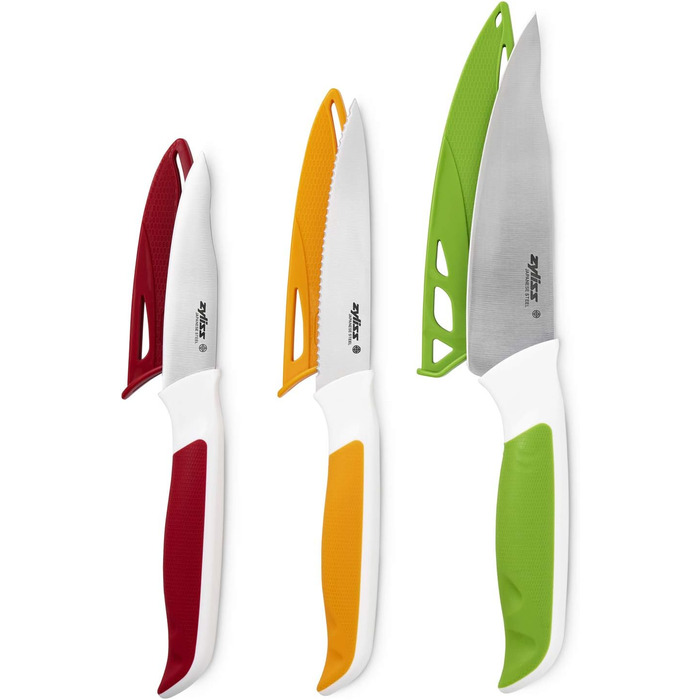 С разделочными досками, японская нержавеющая сталь, многоцветный, нож для очистки овощей, нож для овощей с зазубренным краем, нож для очистки овощей, разделочные доски, можно мыть в посудомоечной машине (набор ножей 3 шт. с разделочными досками), 920249 C