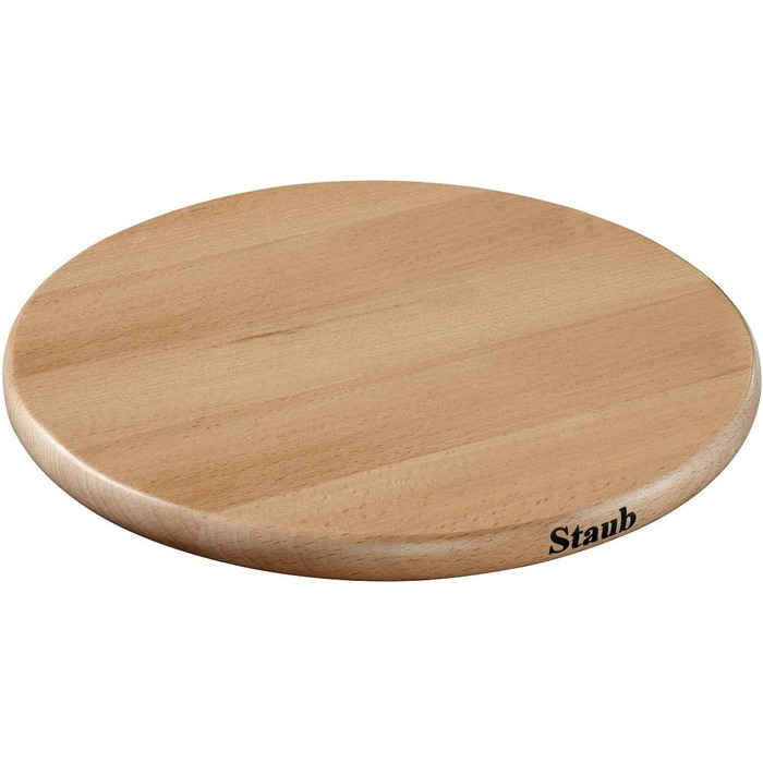 Магнітна дерев'яна підставка для посуду, кругла 23 см Staub