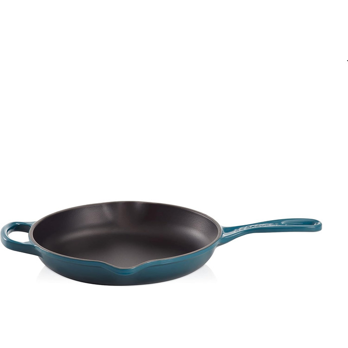 Чавунна сковорода LE CREUSET Signature, кругла, Ø Для всіх типів плит, вкл. підходить для індукції, 1,93 кг, гранатовий, 20182239490422 (темно-бірюзовий, 23 см)