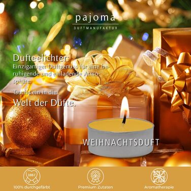 Ароматизованих чайних свічок 3x30 шт. ароматизовані свічки багато ароматів на вибір висота 1,5 см, Ø 3,5 см (різдвяний аромат, 3 x 30 шт. у упаковці), 90